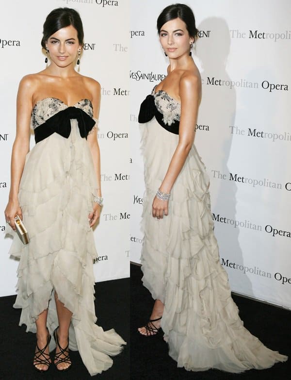 Camilla Belle in Yves Saint Laurent at the Metropolitan Opera Premiere of Armida, Lincoln Center in New York City on April 12, 2010
