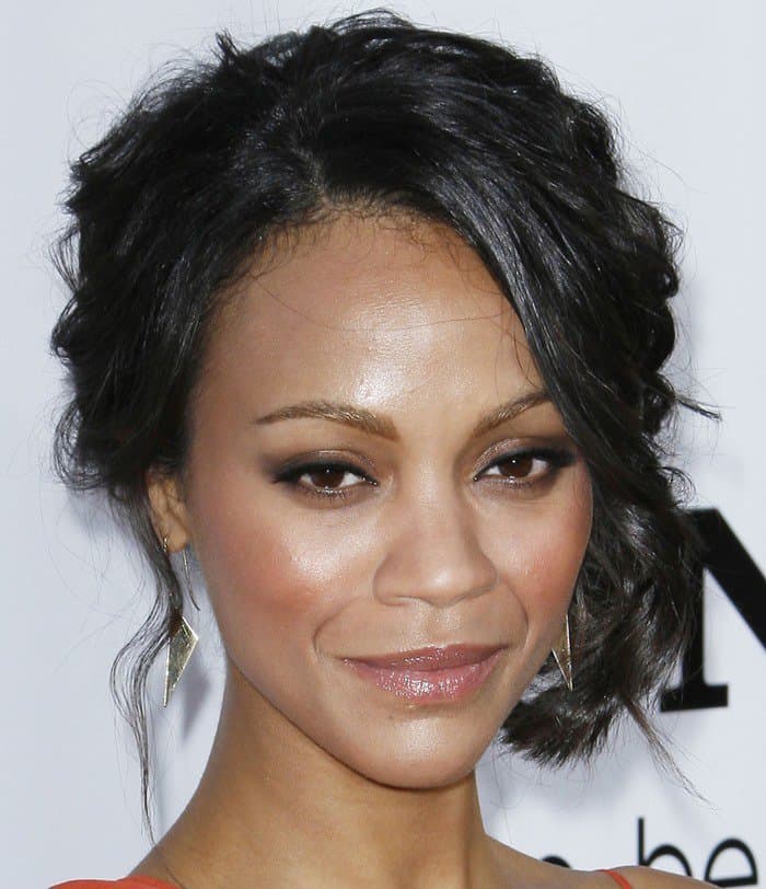 Zoe Saldana at the premiere of her new film, Death at a Funeral, held at Arclight Cinema in Los Angeles on April 12, 2010
