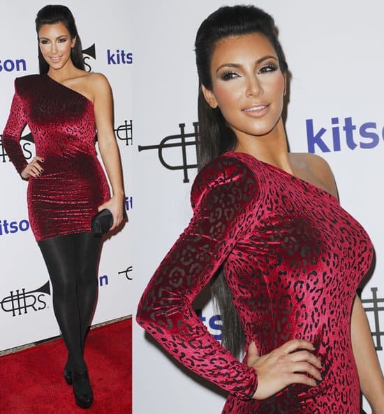 Kim Kardashian celebrating her 29th birthday and attending the 'Lamar Odom Launches Rich Soil At Kitson' event on October 21, 2009