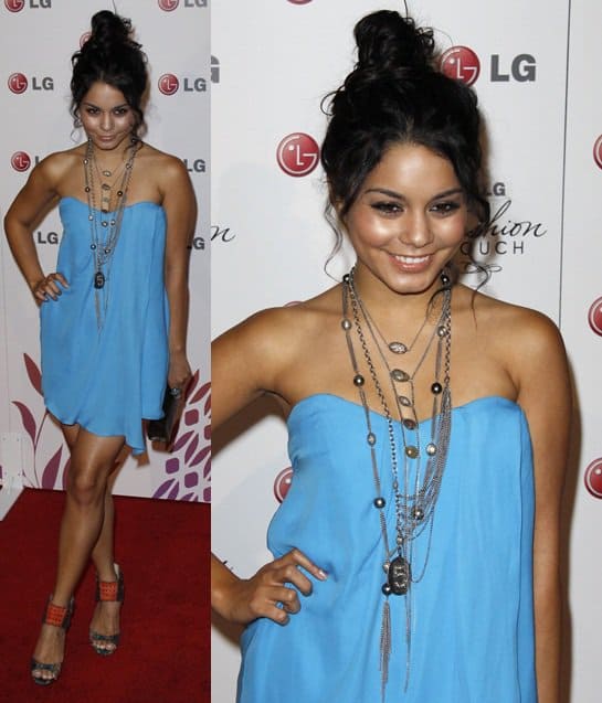 Vanessa Hudgens attends the 'Night Of Fashion & Technology With LG Mobile Phones' hosted by Victoria Beckham and Eva Longoria at Soho House in West Hollywood on May 24, 2010