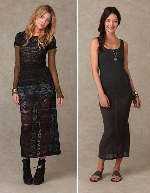 Free People Fields of Lace Dress and Long Layering Slip