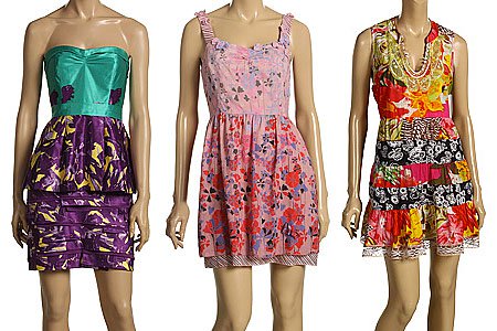 BCBG Max Azria Prom Dress - Flower Print Dress / Juicy Couture Pinwheel Posy Print Dress / Free People Break Of Dawn Multi Print Dress