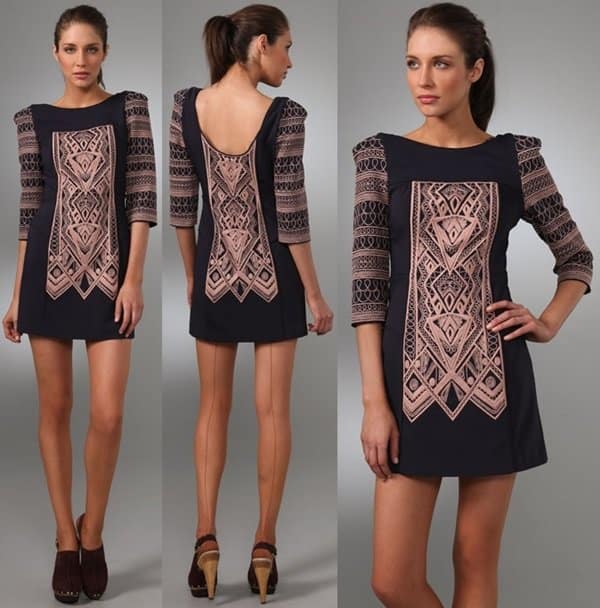 Tibi Byzantine Embroidery Dress