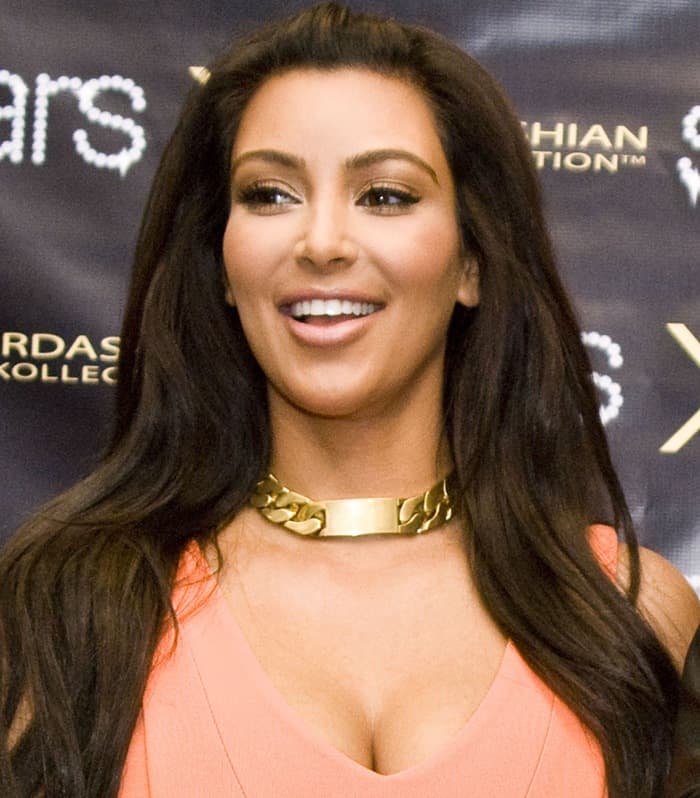 Kim Kardashian's gold-tone Céline ID choker necklace