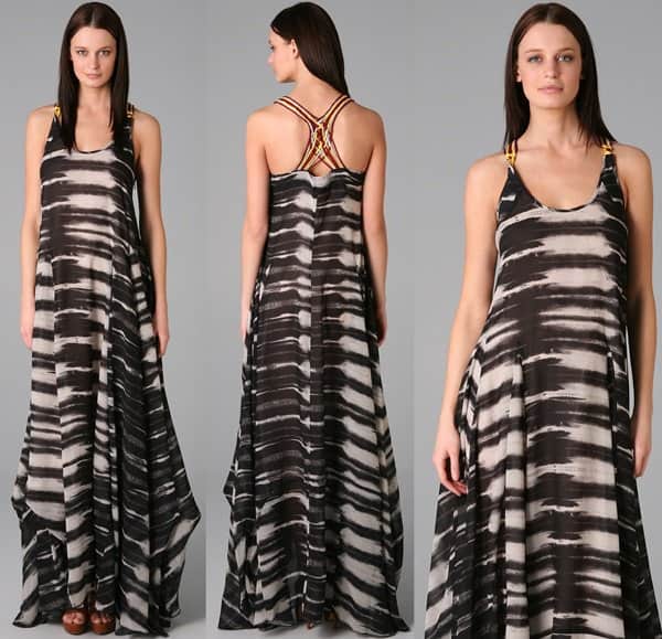 L.A.M.B. Print Long Dress