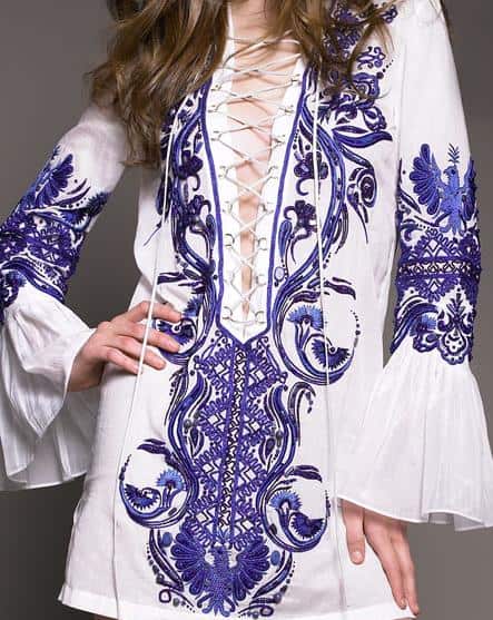 Emilio Pucci Embroidered Voile Tunic Dress