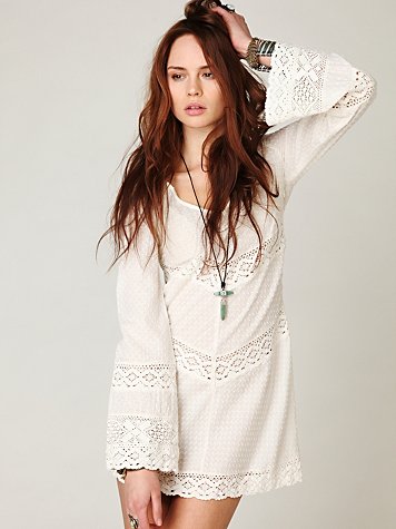 Free People On the V Crochet Tunic