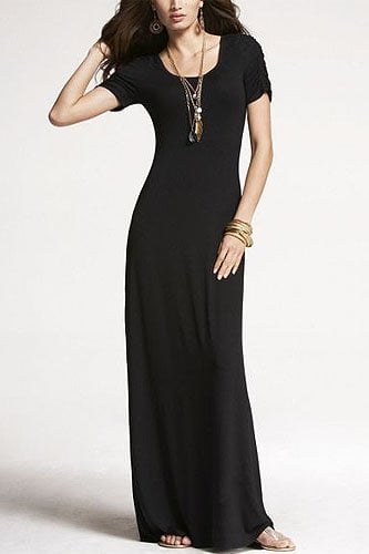 Express Ruched Sleeve Maxi Dress