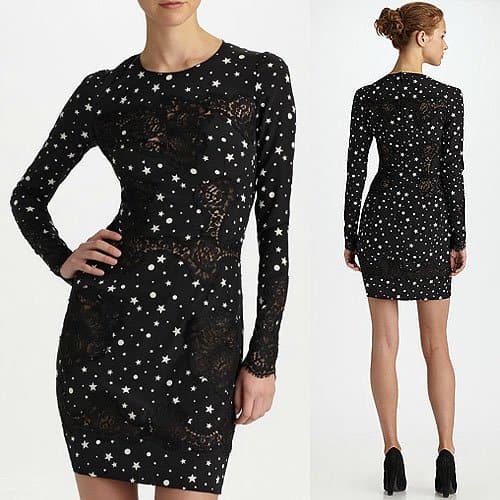 Dolce & Gabbana star lace inset dress