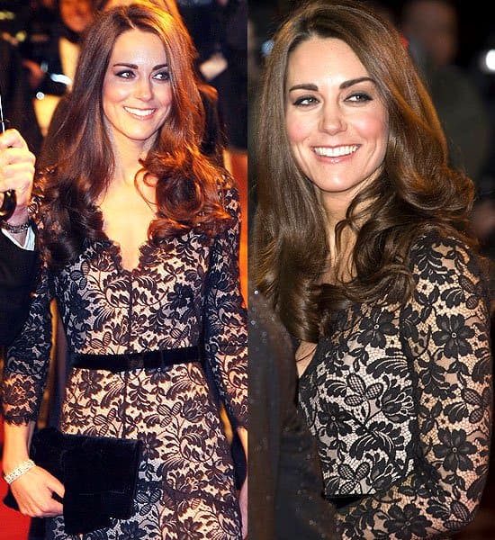 Kate Middleton's black lace Temperley London dress