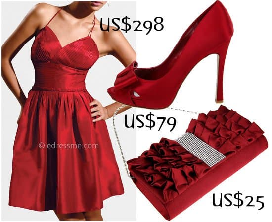 Red dress outfit inspired by Katy Perry