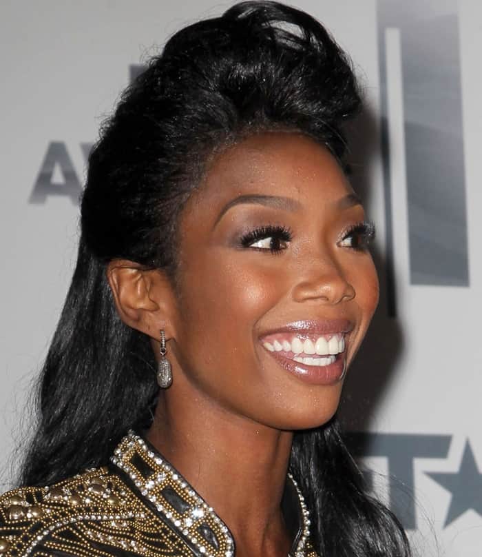 Brandy attends the 2012 BET Awards in Los Angeles on July 1, 2012