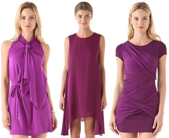 Diane von Furstenberg Morana Tie Dress / Kelly Wearstler Zappa Nailhead Dress / Alice + Olivia Short Sleeve Goddess Dress