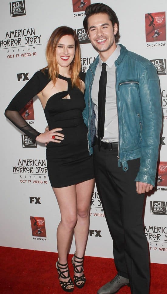 Rumer Willis and Jayson Blair at the premiere screening of FX's 'American Horror Story: Asylum' at the Paramount Theatre in Hollywood, California on October 13, 2012