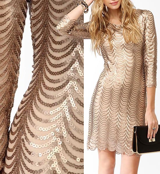 Love 21 sequined scalloped dress