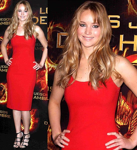 Jennifer Lawrence arrives for the Mexican Premiere of 'The Hunger Games' held at the St. Regis Hotel in Mexico City, Mexico on February 16, 2012