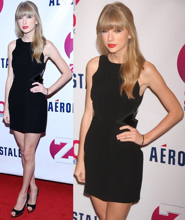 Taylor Swift exuded an effortlessly sexy chic vibe in her choice of attire: a David Koma Spring 2013 dress