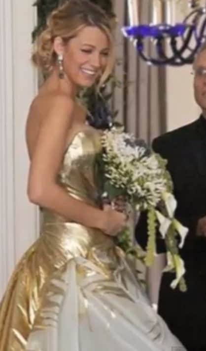 A screenshot of Serena's dress from the 'Gossip Girl' finale