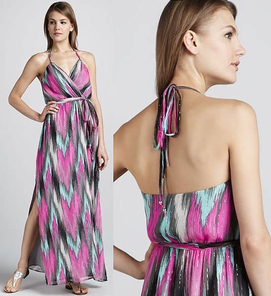 Milly Shimmery Ikat Print Dress