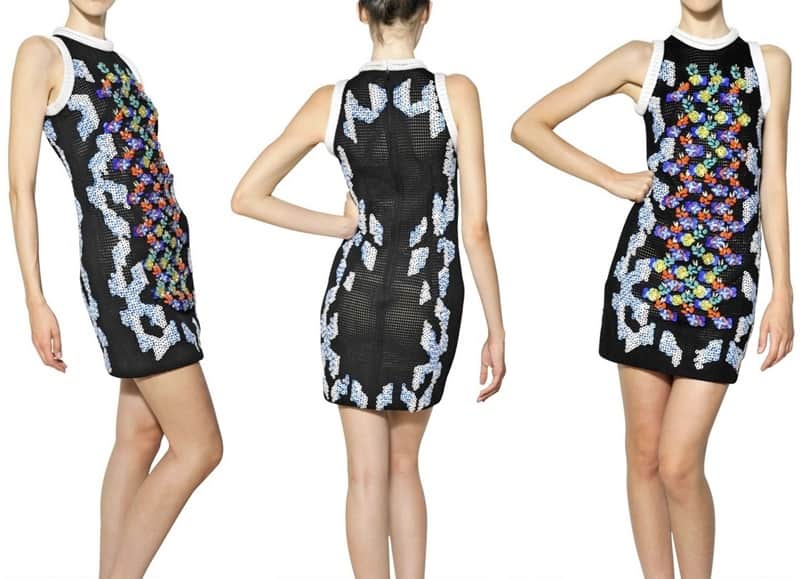 Peter Pilotto Embroidered Techno Dress