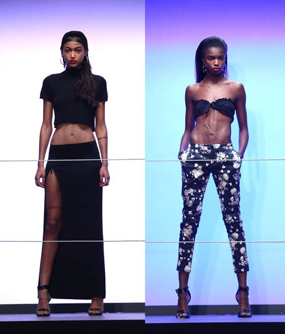 Cropped tops and sexy silhouettes were major elements of the collection