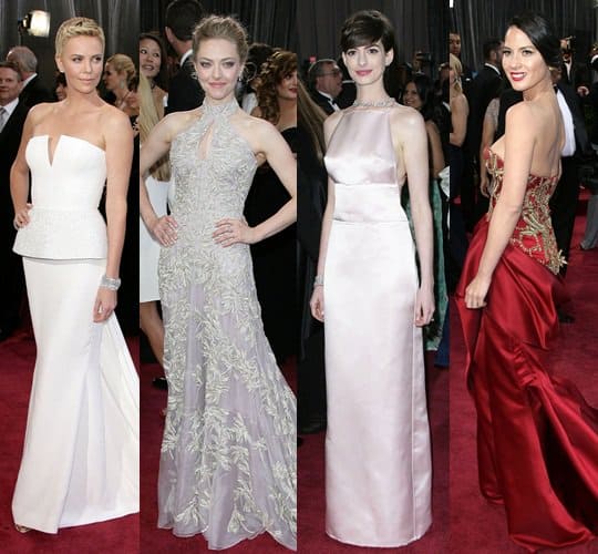 Charlize Theron, Amanda Seyfried, Anne Hathaway, and Olivia Munn attend the 85th Annual Academy Awards