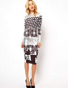 Leona Lewis Wears ASOS Shirt Dress with Color-Block Panels