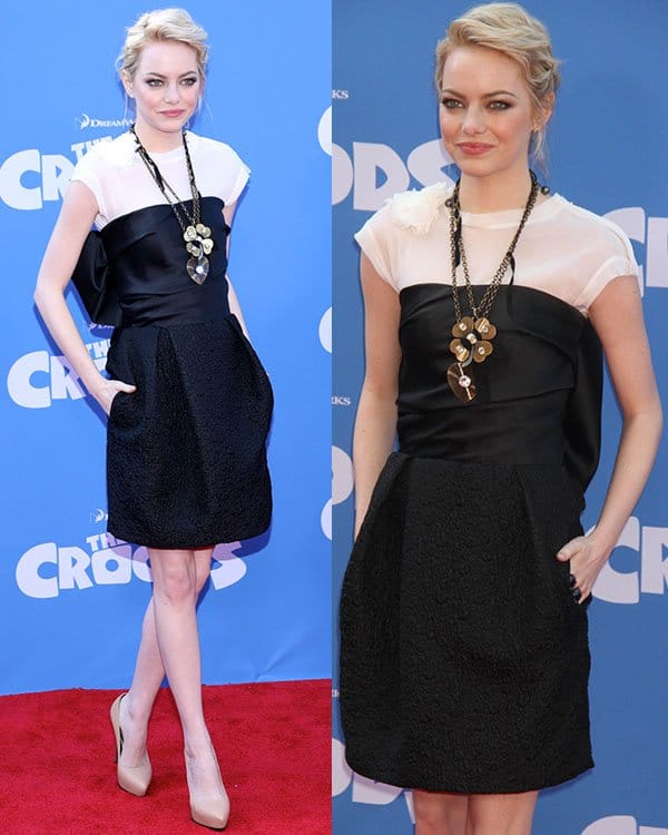 Emma Stone 'The Croods' premiere at AMC Loews Lincoln Square 13