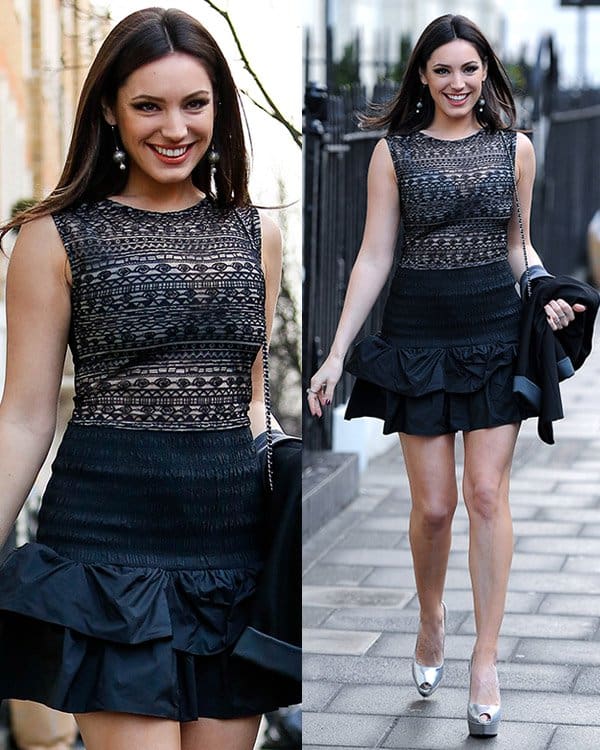 Kelly Brook leaving her home to film the ITV2 series of 'Celebrity Juice' width=