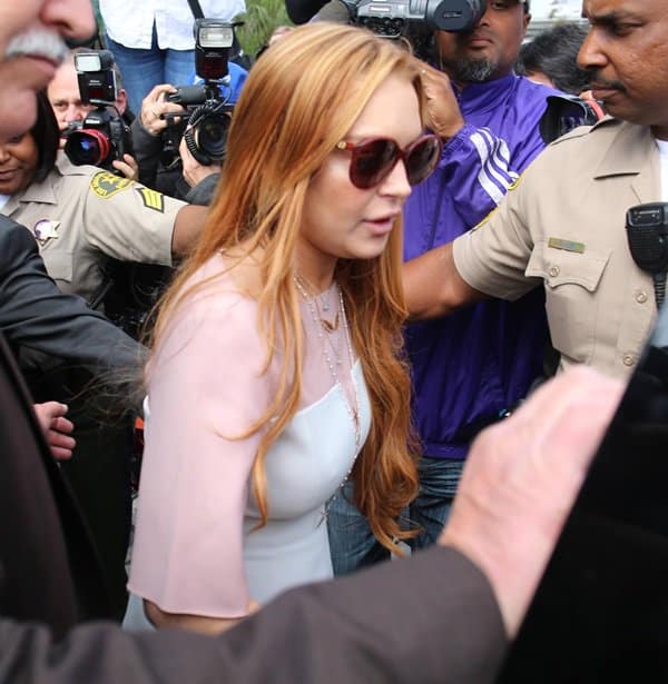 Lindsay Lohan wore a look from 3.1 Phillip Lim's Fall 2012 collection