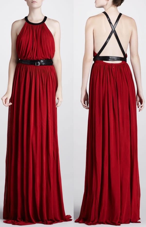 Michael Kors Belted Jersey Gown