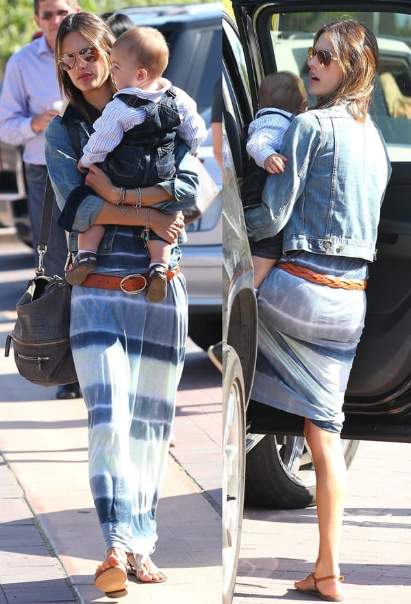 Alessandra Ambrosio along with her family at the Malibu Cross Creek