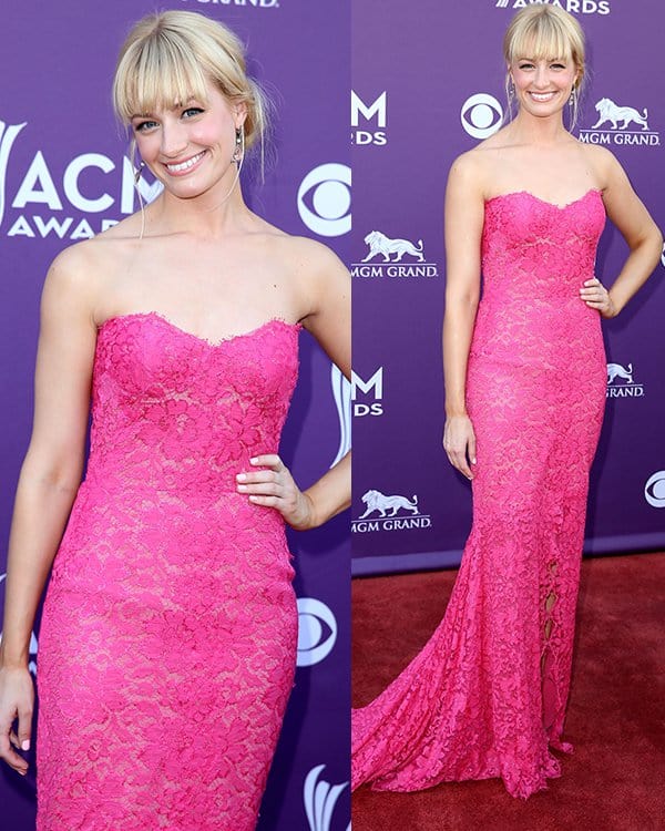 Beth Behrs at the 48th Annual ACM Awards held at the MGM Grand Garden Arena inside MGM Grand on April 7, 2013