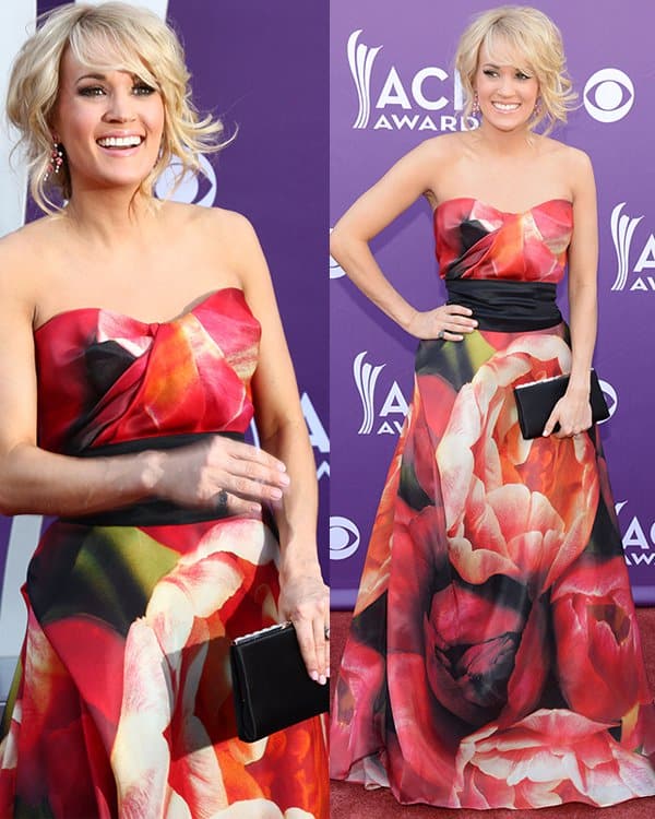 Carrie Underwood at the 48th Annual ACM Awards held at the MGM Grand Garden Arena inside MGM Grand on April 7, 2013