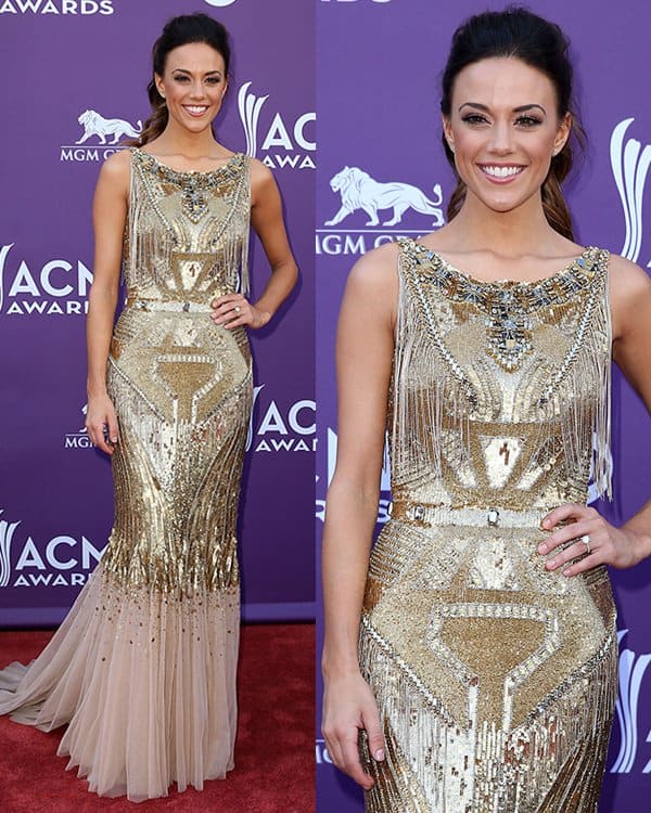 Jana Kramer at the 48th Annual ACM Awards held at the MGM Grand Garden Arena inside MGM Grand on April 7, 2013