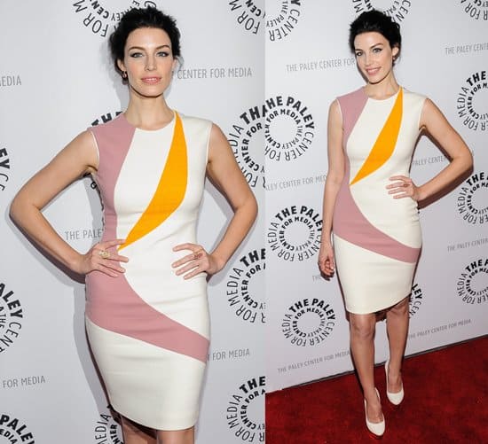 Jessica Paré in Roksanda Ilincic's "Efra" dress from the spring 2013 collection