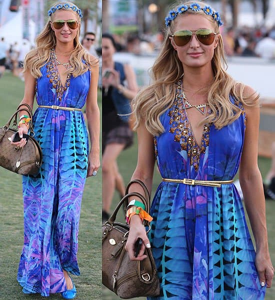 Paris Hilton at the 2013 Coachella Valley Music and Arts Festival, Week 1, Day 2 on April 13, 2013