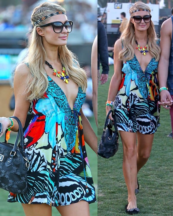 Paris Hilton at the 2013 Coachella Valley Music and Arts Festival - Week 1 Day 1 on April 12, 2013