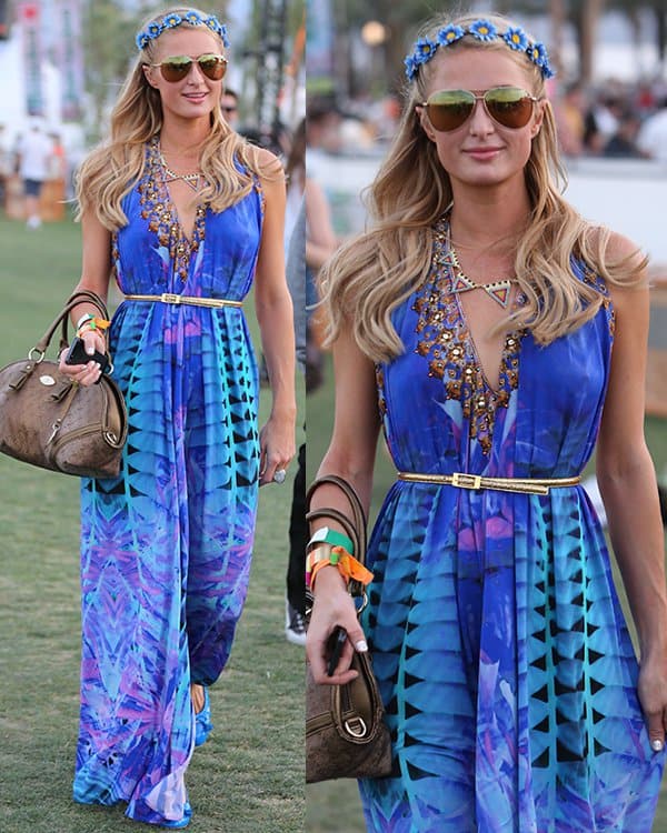 Paris Hilton at the 2013 Coachella Valley Music and Arts Festival - Week 1 Day 2 on April 13, 2013