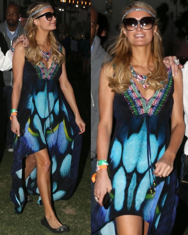 Paris Hilton at the 2013 Coachella Valley Music and Arts Festival - Week 1 Day 3 on April 14, 2013