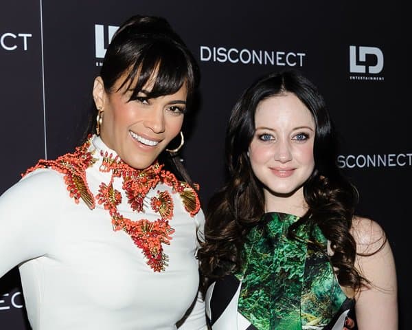 Paula Patton and Andrea Riseborough attend a screening of Disconnect