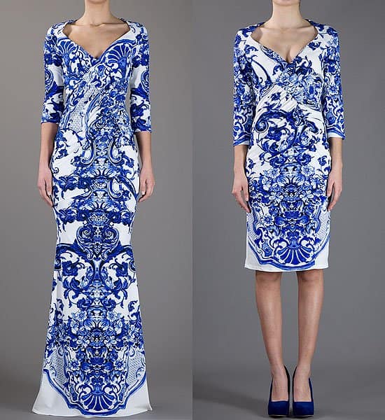 Roberto Cavalli blue-and-white dresses 1