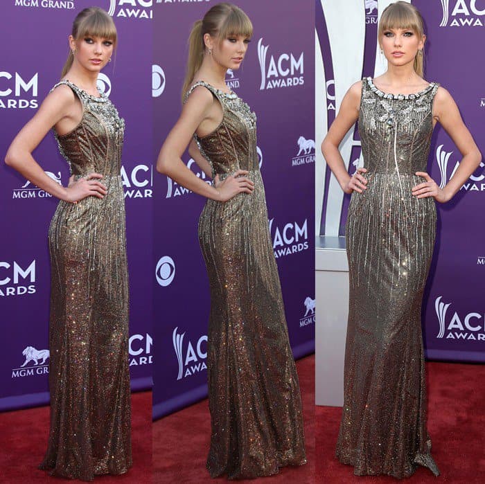 Taylor Swift at the 48th Annual ACM Awards held at the MGM Grand Garden Arena