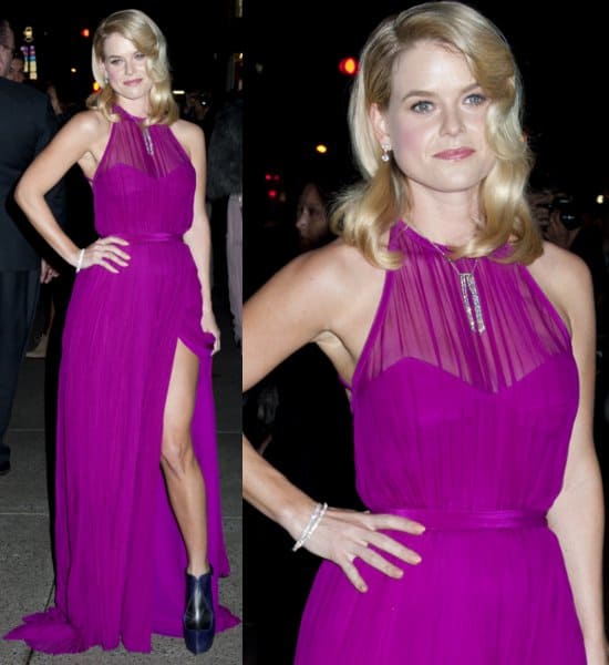 Alice Eve wearing Diamonds from the Tiffany & Co. 2013 Blue Book Collection as she attends the Tiffany & Co. Blue Book Ball