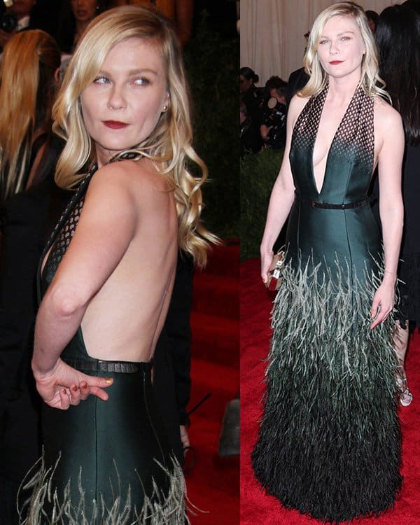 Kirsten Dunst arrives at the PUNK Chaos to Couture Costume Institute Gala at The Metropolitan Museum of Art on May 6, 2013