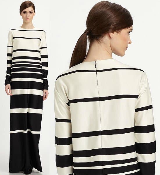 Marc Jacobs Striped Silk Gown