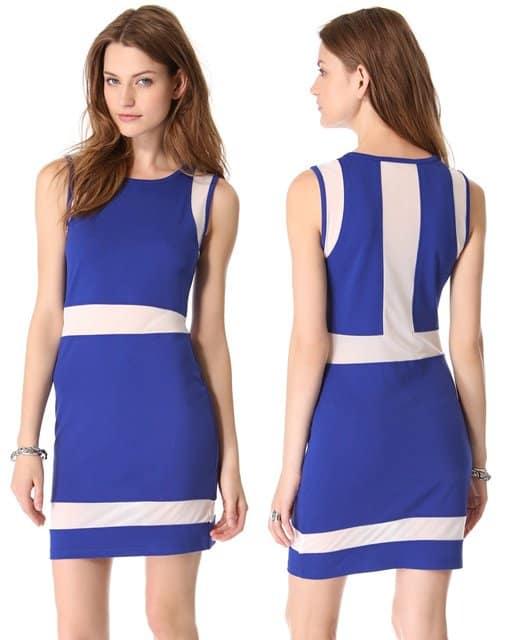 Blue curve-conforming jersey dress from Sauce