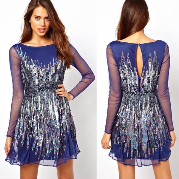 ASOS Skater Dress With Graduated Sequins