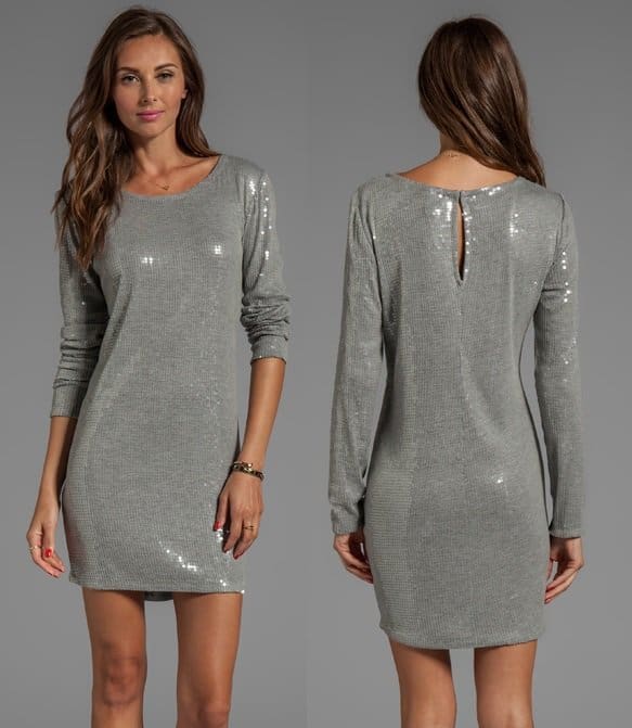 Haute Hippie All Over Clear Sequins Dress