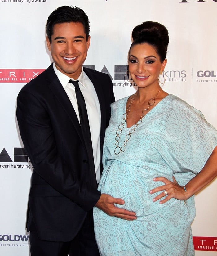 Mario Lopez, joined by his pregnant wife Courtney Laine Mazza, was honored with the Beautiful Humanitarian Award
